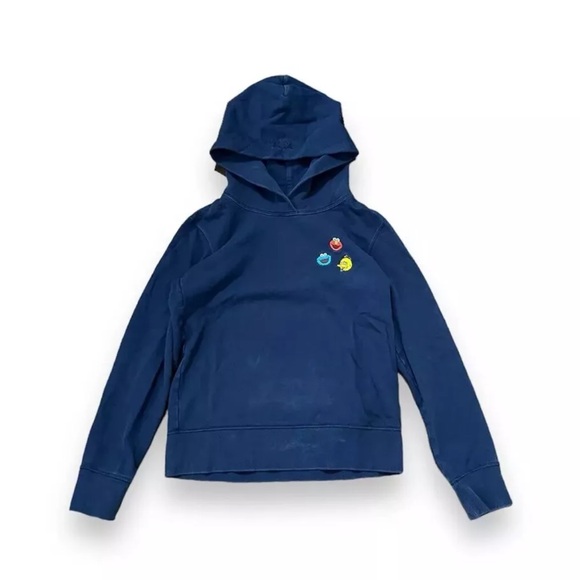 Uniqlo KAWS Sesame Street Hoodie Blue Pullover Sweatshirt size medium - Picture 3 of 6
